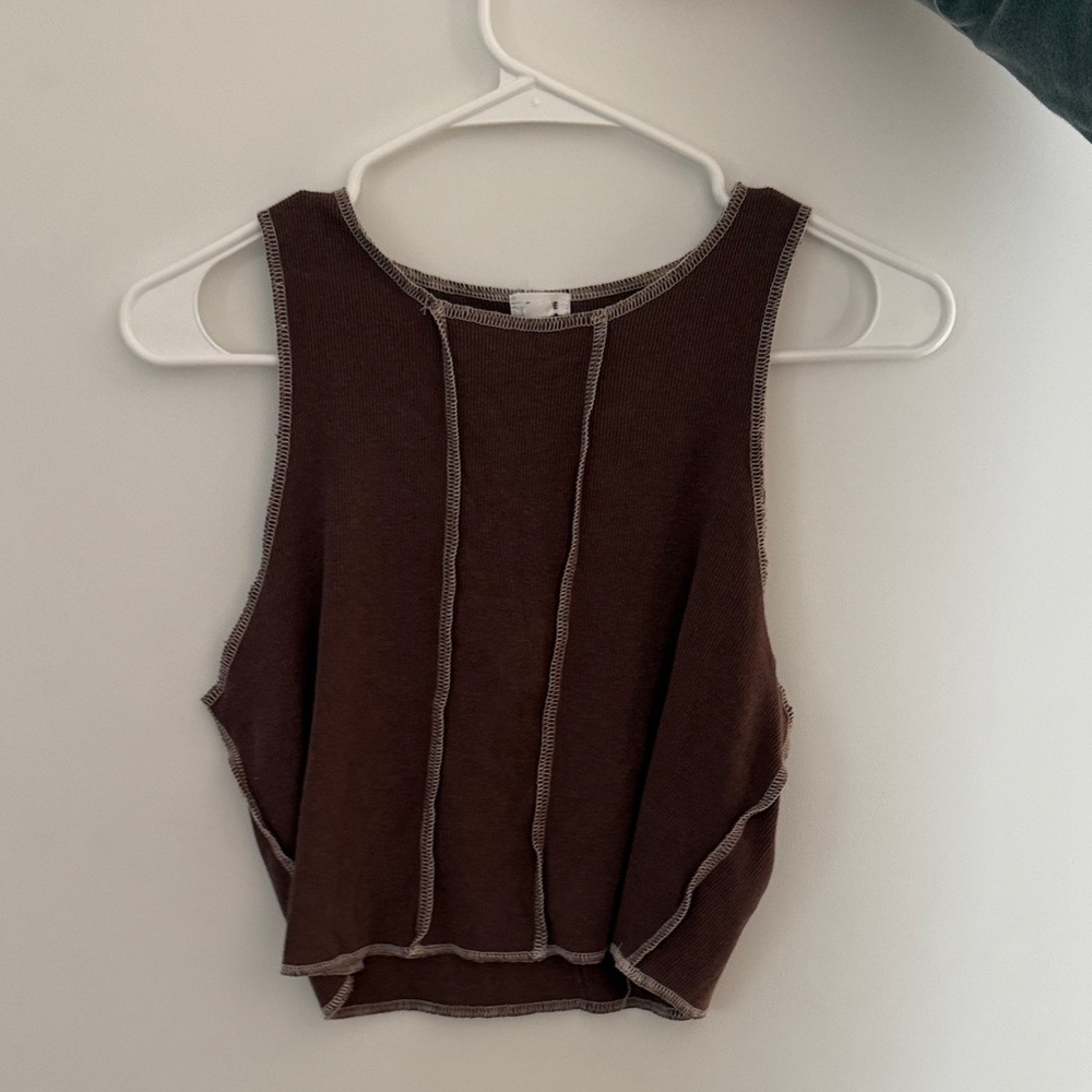Garage Brown Crop Top